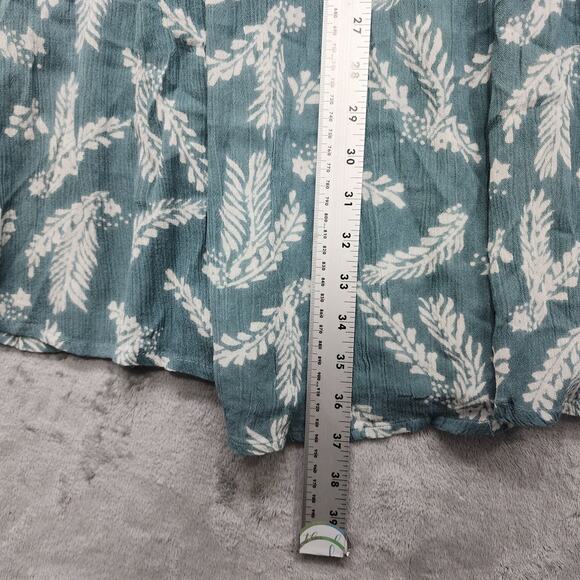 Orvis Skirt Womens M Blue White Gauze Rayon Maxi Pull On Drawstring Pockets Boho - Picture 8 of 9